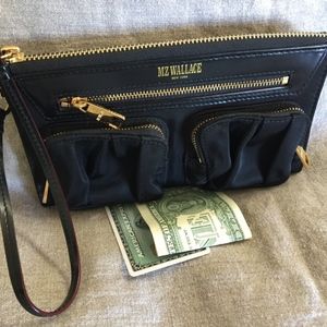 MZ Wallace Abbey Wristlet Black Bedford